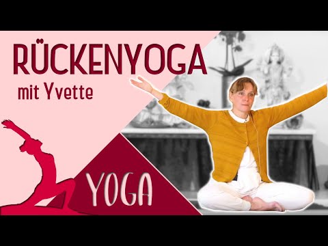 Rückenyoga Mittelstufe mit Yvette für Rücken, Schultern,Nacken - Yoga Vidya Live 09:15Uhr 13.10.2020