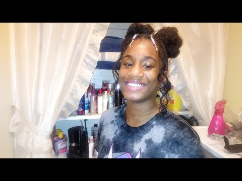 Quick and Easy Messy Space Buns updo Hairstyle over...