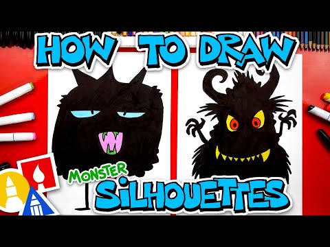 How To Draw Funny Monster Silhouettes