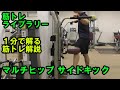 【1分で解る筋トレ解説】 マルチヒップ サイドキック 【筋トレライブラリー】