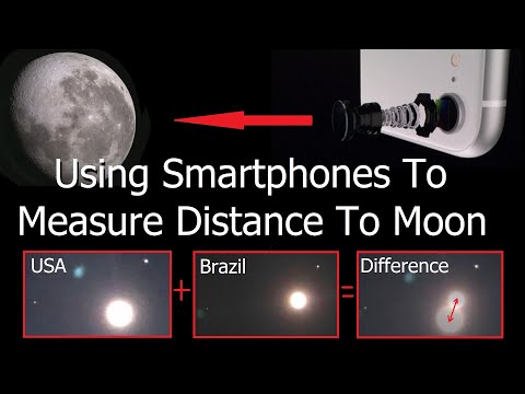 Measuring the Distance To The Moon Using Only A Smartphone Camera