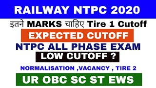 RRB NTPC EXPECTED CUTOFF 2020 / BEFORE NORMALISATION ALL ZONE LOW/HIGH CUTOFF ? 🔥🔥 UR OBC SC ST EWS