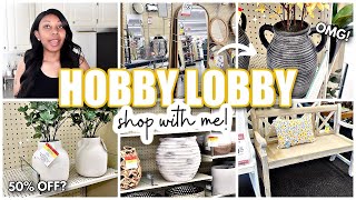 *NEW* HOBBY LOBBY SHOP WITH ME | High End Home Decor On A Budget | 50% OFF SALE!