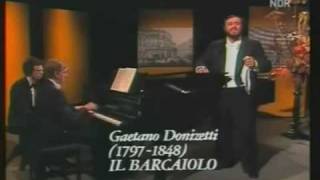 Luciano Pavarotti / Donizetti / il Barcaiolo / Rossini / La Danza 1978