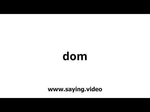 How to say dom in English