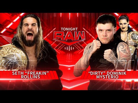 Seth "Freakin" Rollins vs "Dirty" Dominik Mysterio - RAW 10/7/23
