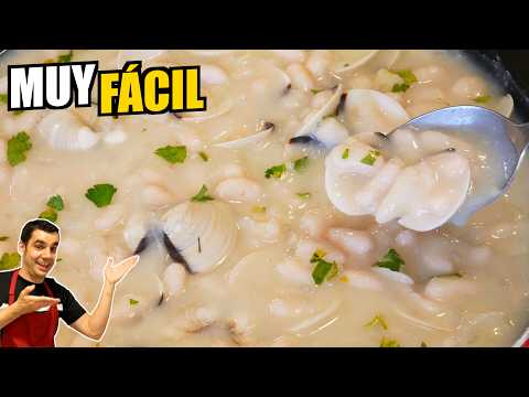 DELICIOSO Y RÁPIDO! ALUBIAS de BOTE con ALMEJAS CONGELADAS ▶ ¡Receta para paladares Exigentes!