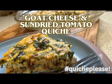 Goat Cheese and Sundried Tomato Quiche' | Easy Crustless Quiche Recipe