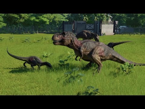 4 Indoraptor VS 4 T-Rex Update 1.6 - Jurassic World Evolution