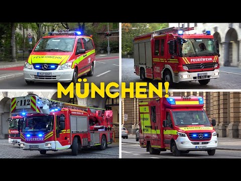 [FEUERWACHE 1 IM DAUEREINSATZ!] - Einsatzfahrten von Feuerwehr & Rettungsdienst in MÜNCHEN!