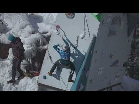 Kevin Lindlau at Qualifying Day 1 for UIAA Ice Climbing North American Championships 2022 in Ouray