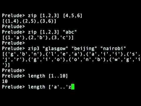 Zipping Lists in Haskell