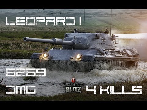 WoT Blitz | Leopard 1 | 6269 DMG 4 KILLS | Rating battles | "Up To Platinum League"