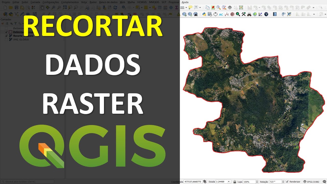 Como Recortar Imagens no QGIS a partir de Camada Vetorial