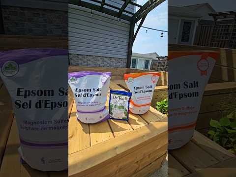Epsom Salts-What every backyard party and lawn needs. #lawncare #grassseeding #epsomsalt