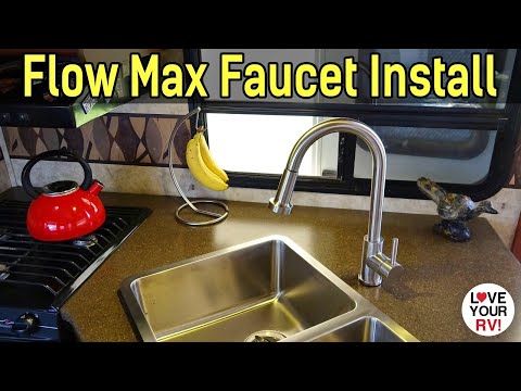 LCI Flow Max Stainless Steel RV Faucet Installation + New Sink