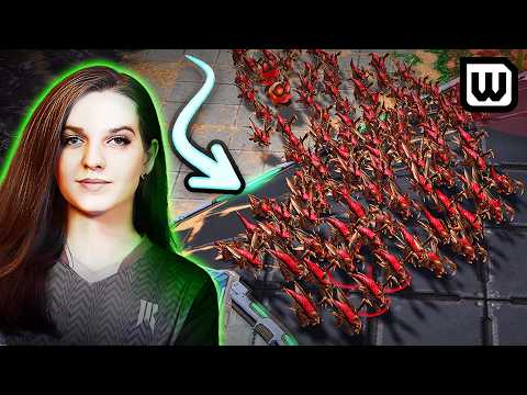 Scarlett's MASS ZERGLING rush! StarCraft 2