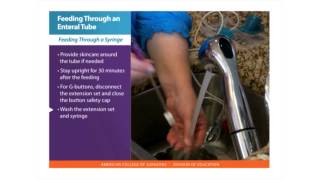 Feeding Tube Skills: Feeding Through an Enteral Tube
