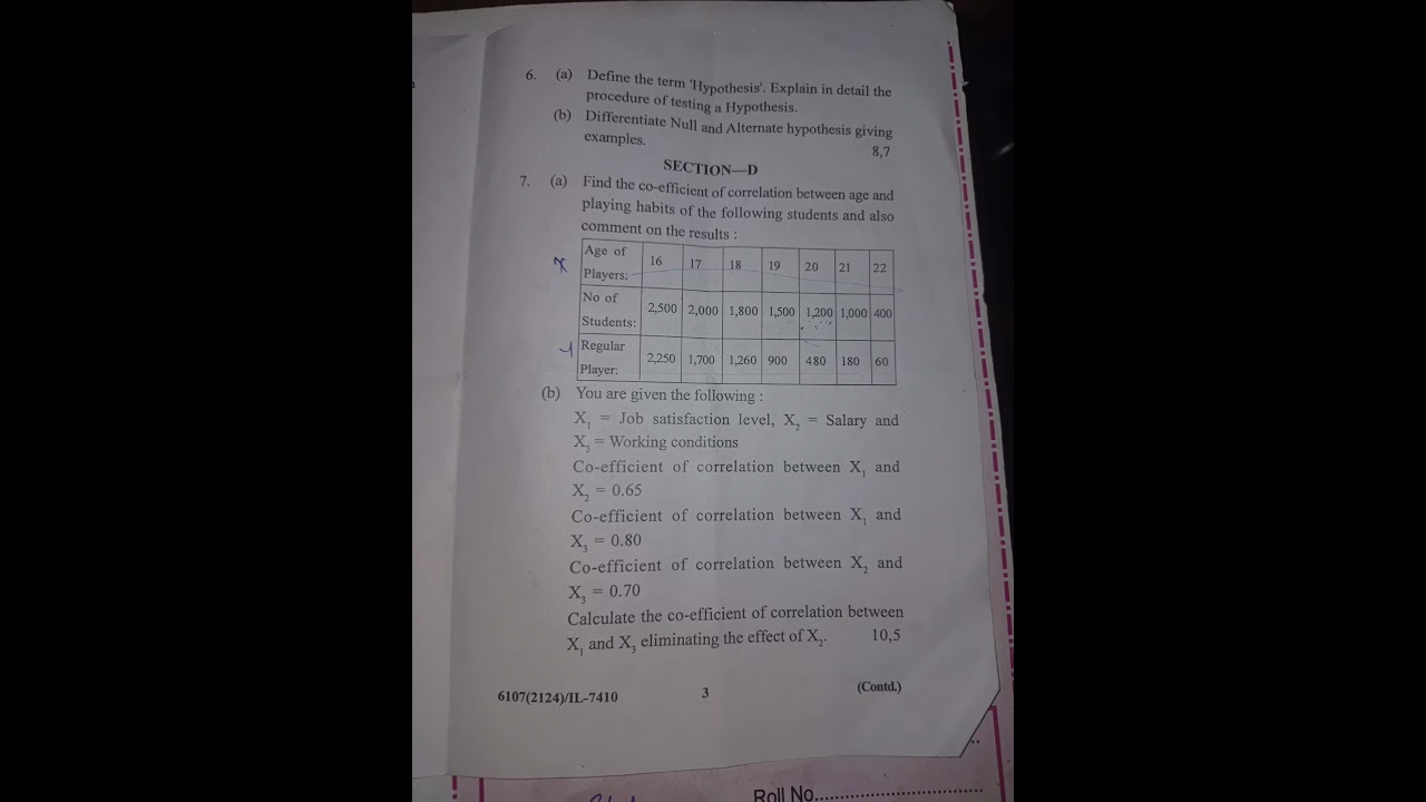 Statistical analysis for business question paper 2024 #exam #questionpaper #mcom #statistics