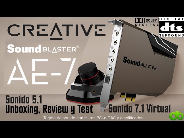 Vídeo relacionado con Creative Sound Blaster AE-7 - Tarjeta de sonido DAC/amplificador PCI-e de alta resolución con biamplificador de auriculares Xamp Discreet y módulo de control de audio gris/negro