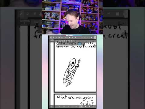 Drawing a Halloween webcomic while listening to old-time radio horror stories