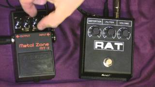 Boss Metal Zone Vs ProCo Rat Distortion Pedal Shootout - Metal Zone Vs Rat