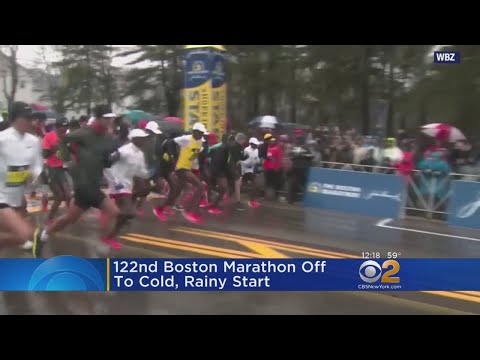 122nd Boston Marathon Has Cold, Rainy Run