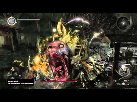 Nioh Alpha Demo - 2nd boss Nue using a hammer.