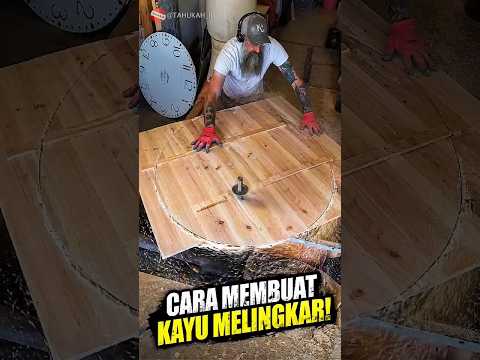 Teknik cerdas memotong kayu melingkar! 😱#videoviral