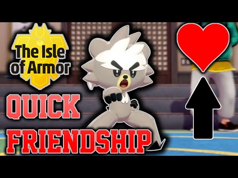How To Increase Kubfu's Friendship FAST! Pokemon Sword/Shield Isle Of Armor DLC
