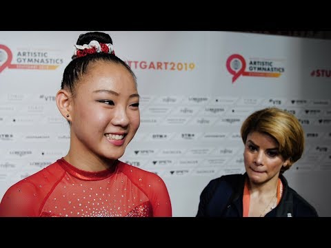 Kara Eaker (USA) Interview 2019 Worlds Stuttgart - Balance Beam Final
