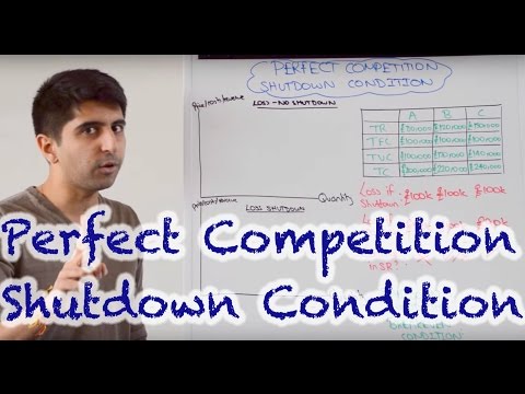 Y2 16) Perfect Competition - Shutdown Condition