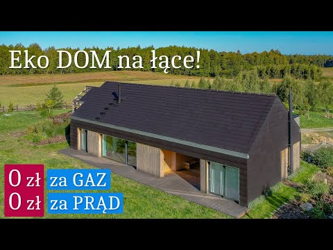 Eco HOUSE in a wild meadow! 🌿 100 m2 without bills! PLN 0 for heating! Modern Barn Project 2022