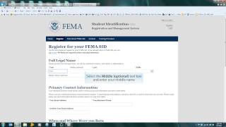 FEMA SID Registration