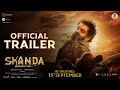 Skanda Official Trailer Skanda Hindi Trailer Ram Pothineni Sree Leela Skanda Trailer Release
