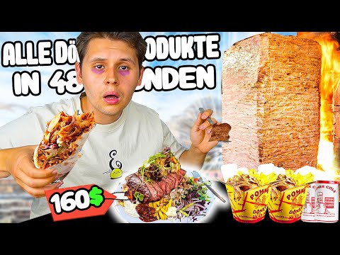I EAT ALL Döner products in 48 hours🥙😰 (including the most expensive doner plate in Germany💰)