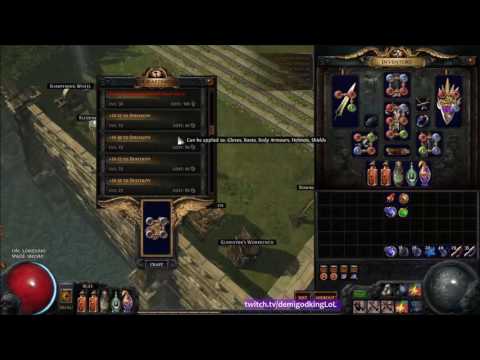 PoE - Crafting Session! - 240+ ES Sorcerer's Gloves - DeMiGodking