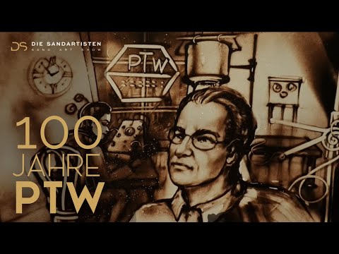 DIE SANDARTISTEN präsentieren 100 JAHRE PTW | Sandmalerei für Firmenjubiläum