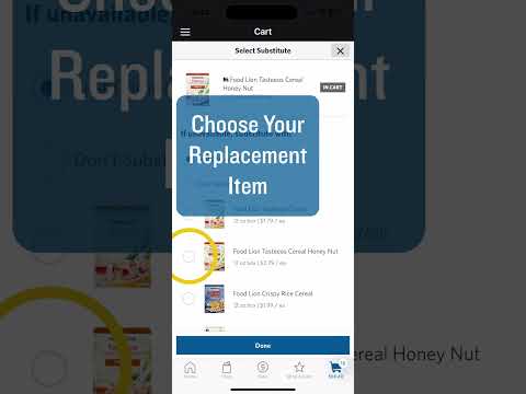 How to Select Item Replacements with the Food Lion App