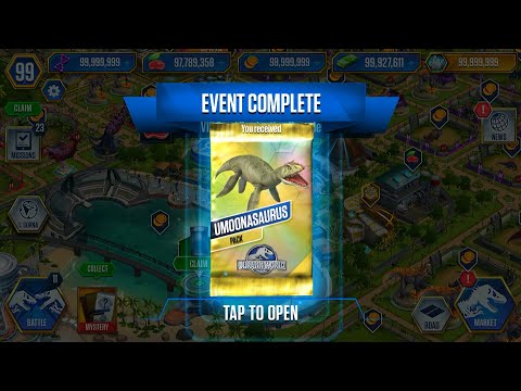 UMOONASAURUS PACK UNLOCKED UMOONASAURUS 999+ | JURASSIC WORLD THE GAME