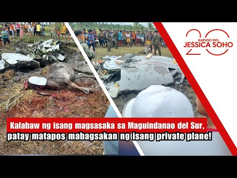 Kalabaw ng isang magsasaka, patay matapos mabagsakan ng private plane! | Kapuso Mo, Jessica Soho