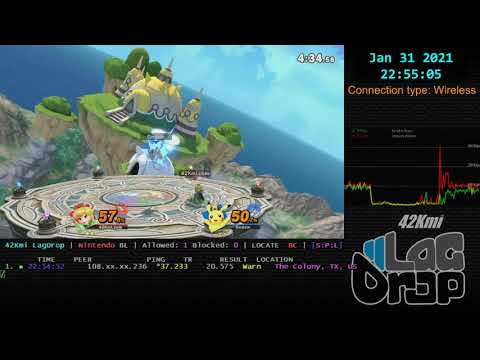 @LagDrop #SmashBros - 2021-01-31 - 10.1.0 - Godsin [The Colony, TX, US] lag