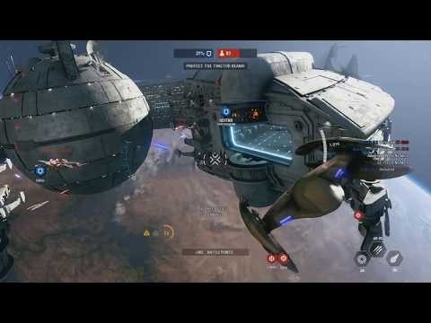 Trying to Defend the Droid Command Ship - Star Wars Battlefront II Starfighter Assault #3