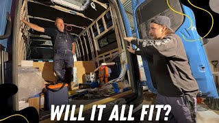 Making Room For The BIG POWER SYSTEM Inside The VAN BUILD. Builder Talk!