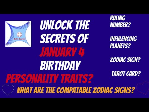 January 4 birthday personality & compatibility #zodiac #astrology #numerology #tarotcard #planets