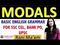 Modals Modal Verbs In English Grammar In Hindi By Rani Mam For SSC CGL Bank PO Part 1