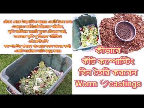 How to create a worm composting bin | Best worm castings fertilizer | Shokher Bagan 2021 | Part -11