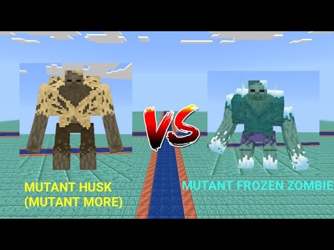 Mutant husk (mutant more) vs mutant frozen zombie (mob battle #033) 