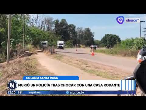Tragedia en Colonia Santa Rosa: Murió un sargento de la Policía al chocar en moto contra un tráiler
