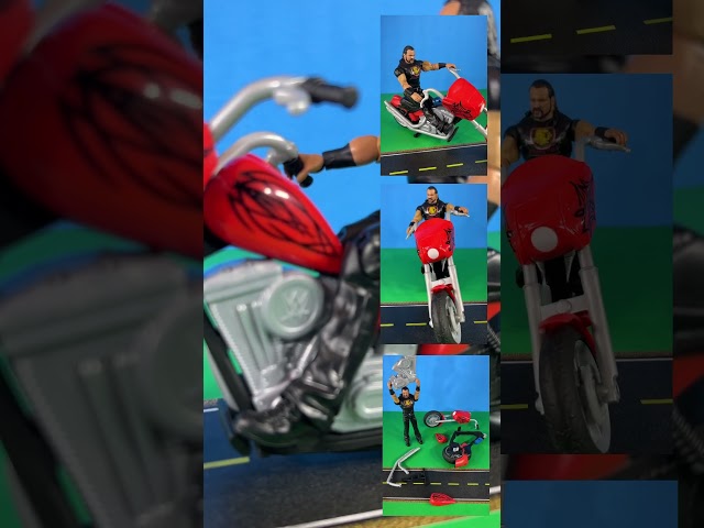 Vídeo relacionado con WWE Drew McIntyre con Motocicleta Destrucción Total Muñeco articulado con moto roja de juguete con piezas desmontables y accesorios (Mattel GYX60)